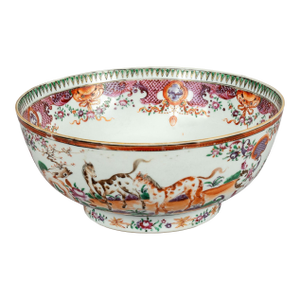 18th Century Chinese Qing Dynasty Famille Rose Bowl