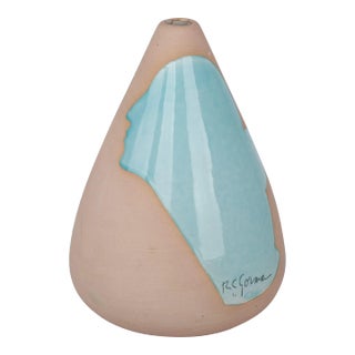 RC Gorman "Women in Blue" Artist Hand Signed Limited Edition 84/100 Ceramic Vase 1982 Excellent Condition For Sale