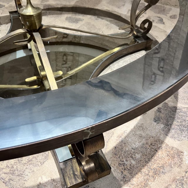 1950s Brass & Mirror Cocktail Table Arturo Pani Mexico City For Sale - Image 10 of 12