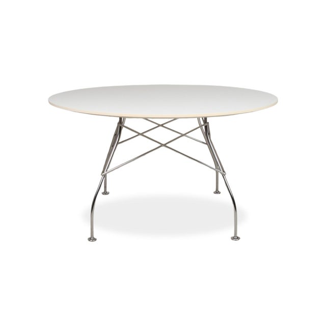 Glossy Wood and Metal Dining Table from Kartell For Sale - Image 10 of 12