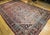 Vintage Oversized Persian Mahal-Sultanabad Rug, Hand-Knotted Wool, Floral Pattern, Red & Navy, 11x17 For Sale - Image 4 of 16