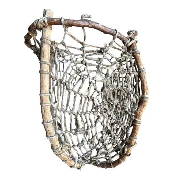 1940s 1940s Tarahumara Rawhide and Twig Basket, Wall Hanging For Sale - Image 5 of 10