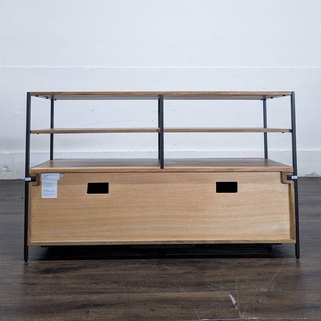 2010s West Elm Industrial Modular Media Console For Sale - Image 5 of 8