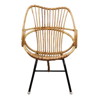 Rattan Armchair from Rohé Noordwolde For Sale