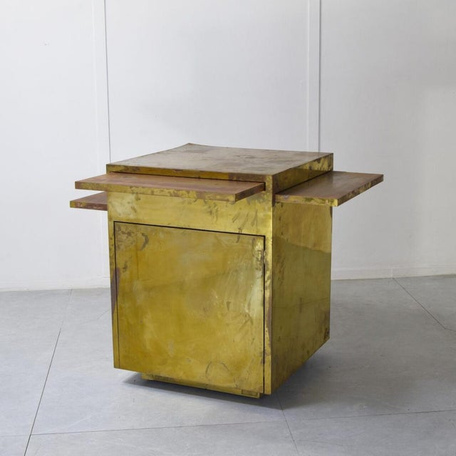 Gold Cube Table Bar, 1970s For Sale - Image 8 of 16