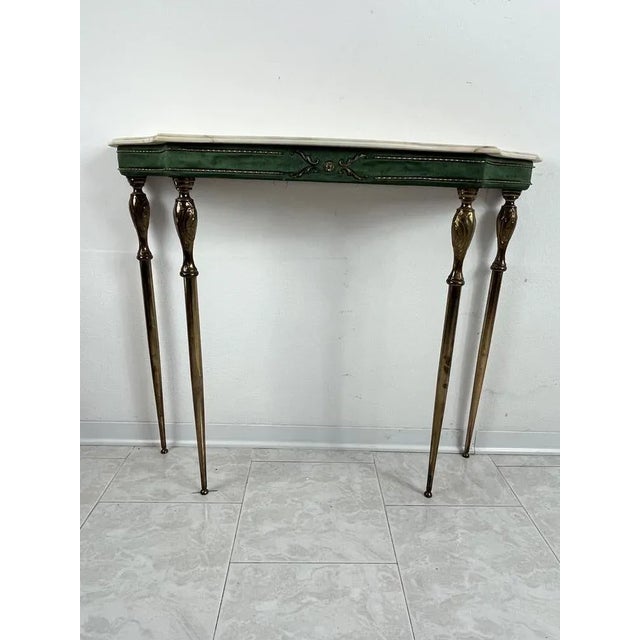 Mid-Century Console and Mirror in the style of Paolo, Buffa 1960s, Set of 2 For Sale - Image 6 of 13