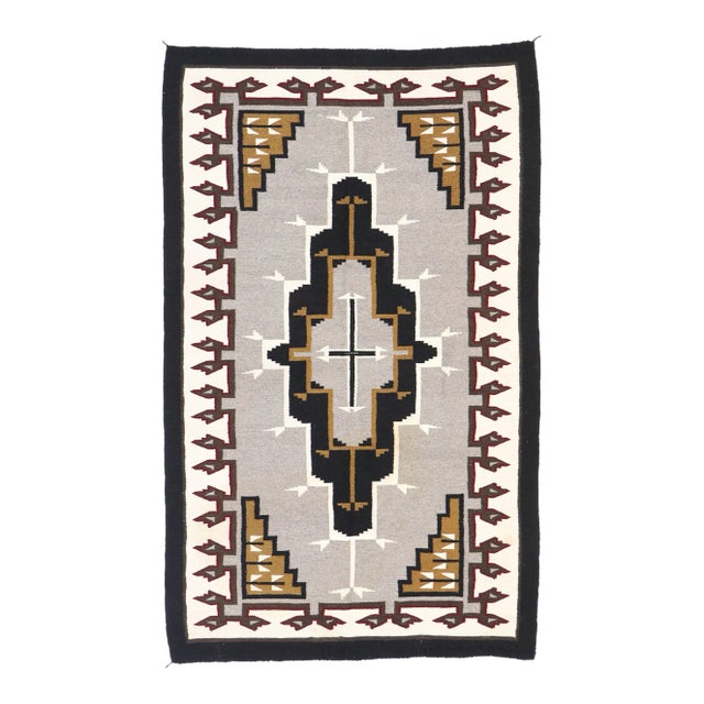 Vintage Klagetoh Navajo-Style Kilim Rug - 04'06 X 07'02 For Sale