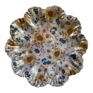 Vintage C R/A England "Honeycomb" Scallop Shell Edge Porcelain Dish