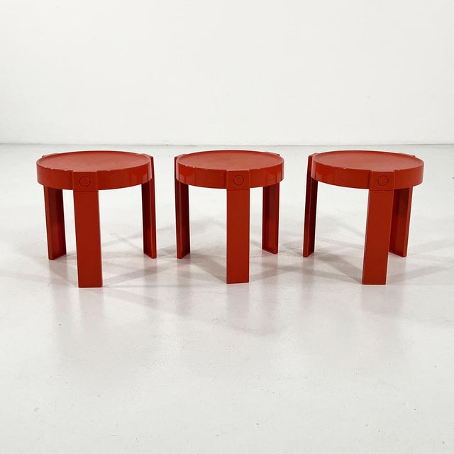 Flair Side Tables from Prisunic, 1970s, Set of 3, in Good conditions. Designed 1970 to 1979 I have official proof of...