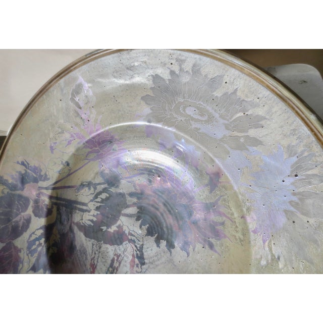 Clément Massier (1844-1917) Massive Luniville Floral Charger 24" Diameter Circa 1890 For Sale - Image 14 of 18