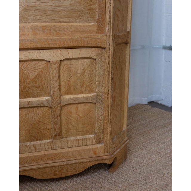 Brown 1970s Danish Oak Corner Cabinet Secretary For Sale - Image 8 of 18