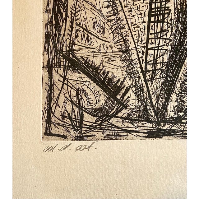 Late 20th Century Gunter Damisch, Austrian Junge Wilde Abstract Etching Hand Signed, Neo Expressionist Art Print, c.1980s For Sale - Image 5 of 7