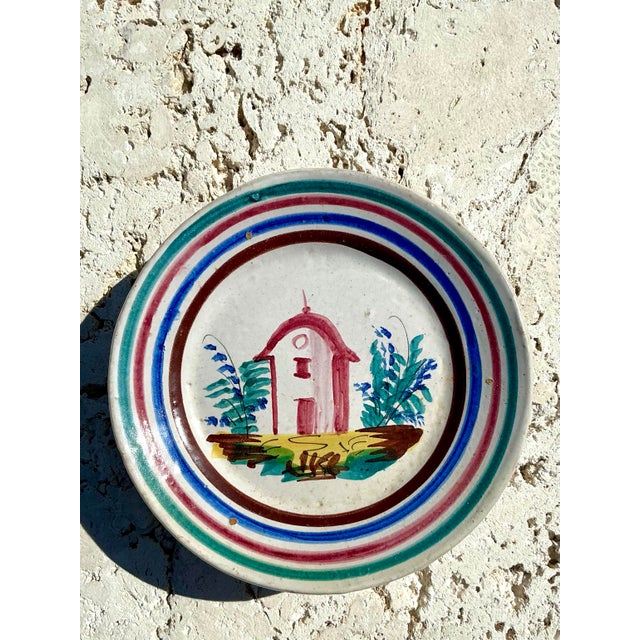 Vintage Italian Hand Painted Dishes - Set of 6 For Sale In West Palm - Image 6 of 9