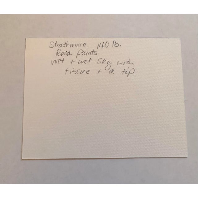 Contemporary Original Watercolor Seascape by Nancy Smith “After the Rain” For Sale - Image 3 of 3