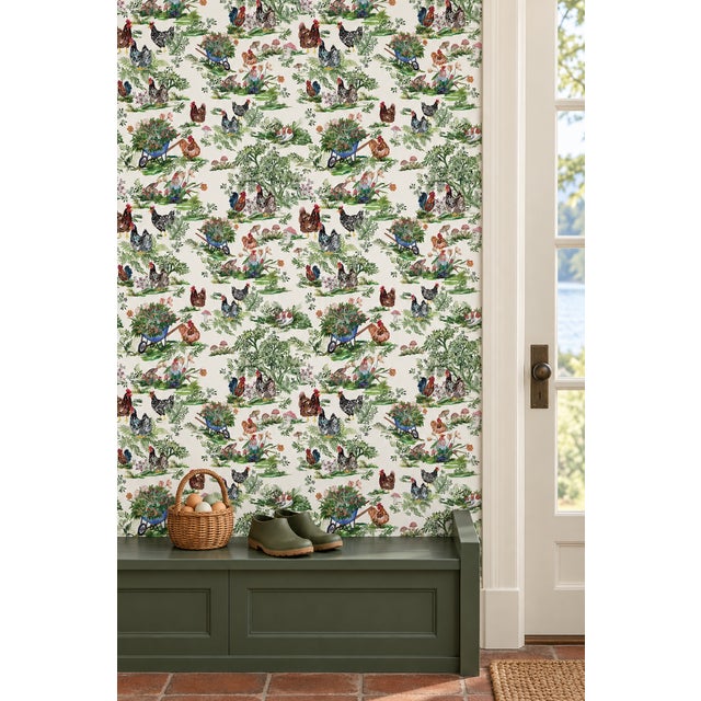 Cluckingham Toile was dreamed up right in my own backyard, inspired by the dozen or so hens that are usually wandering,...