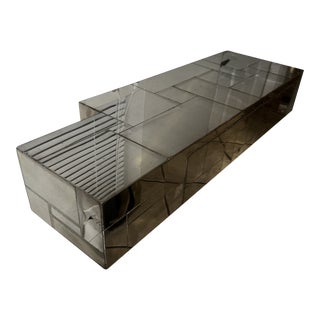 Mid 20th Century Paul Evans Cityscape Floating Console Table For Sale