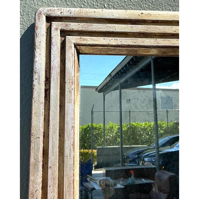 Silver Vintage Baker Milling Road Silver Leaf Mirror For Sale - Image 8 of 12