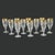 Mid-Century Crystal Glasses in the style of Saint Louis, 1950s, Set of 33 For Sale - Image 11 of 15