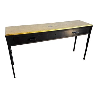 Gold and Black Console Table by Bill Solfield for Baker Furniture For Sale