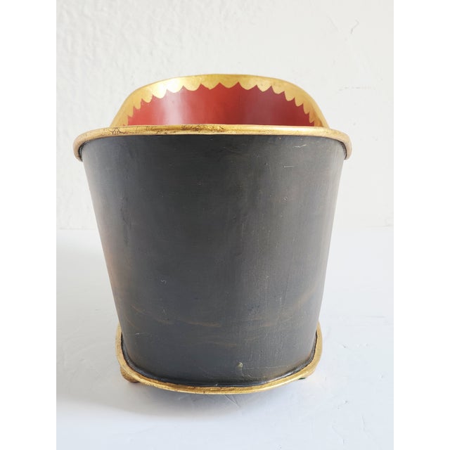Decorative Tole Hand Painted Jardiniere For Sale In New York - Image 6 of 13