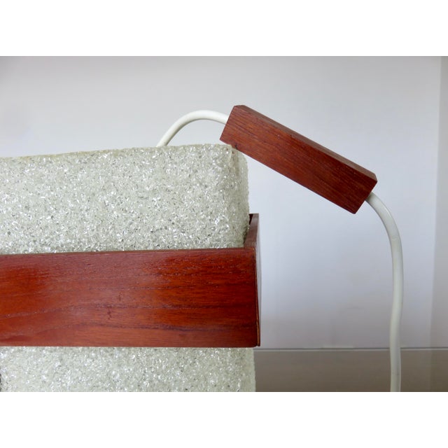 1970s Scandinavian Pendant Lights in Acrylic and Teak, 1970s, Set of 2 For Sale - Image 5 of 18