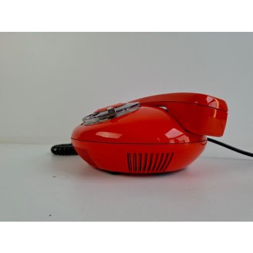 Mid-Century Orange Rotary Desk Telephone from Tesla, Czechoslovakia, 1970s For Sale - Image 15 of 18