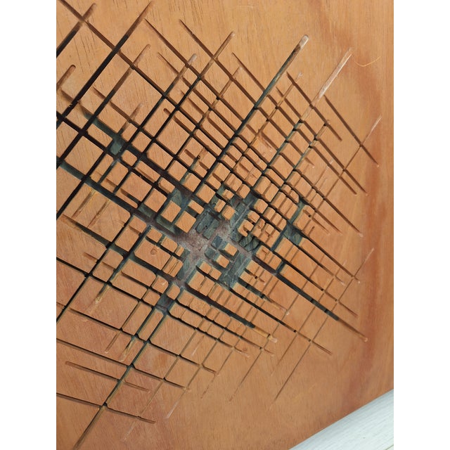 Panels in Worked Wood by Angelo Mangiarotti for Arquati, 1970s, Set of 2 For Sale - Image 12 of 13