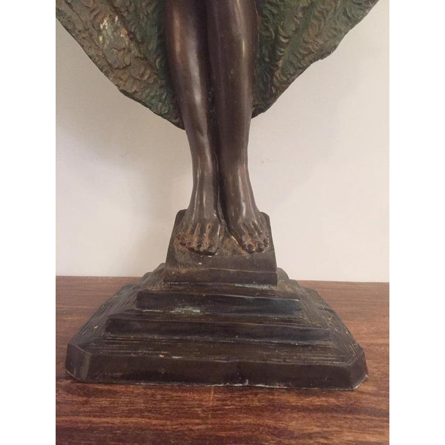 French Art Deco Bronze Dancer Figure by J.E Descomps For Sale - Image 14 of 18