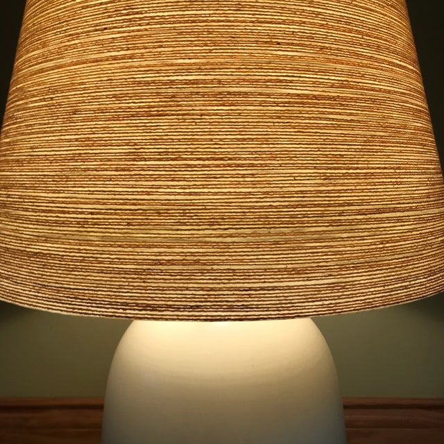 Ceramic Lotte and Gunnar Bostlund Lamp With Shade For Sale - Image 7 of 8