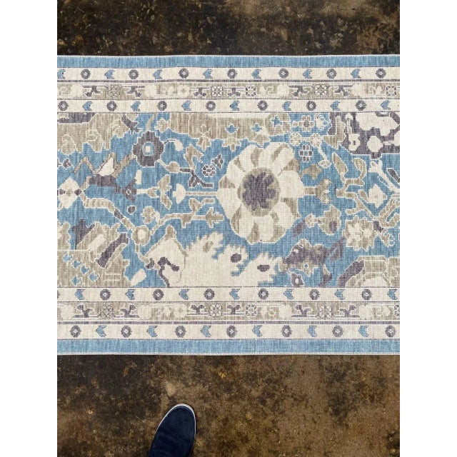 Turkish Oushak Area Rug 2'10" X 9'3" For Sale - Image 9 of 13