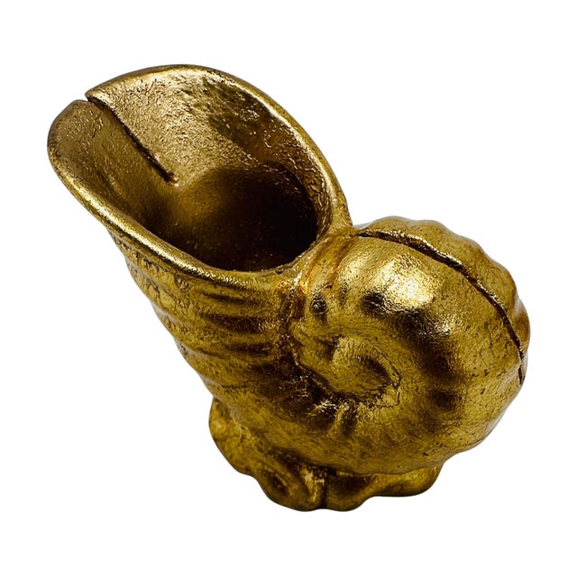 1990s Hollywood Regency Gilt Nautilus Shell Card Holders by the Bombay Co. - 12 Pieces For Sale - Image 4 of 13