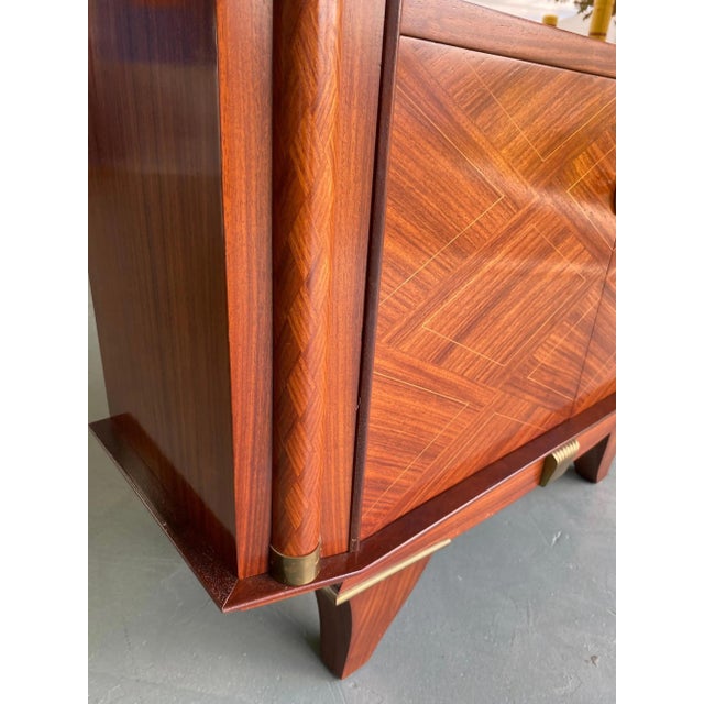 Wood French Art Deco Dry Bar Cabinet, Attributed to Jules Leleu, 1920s For Sale - Image 7 of 9