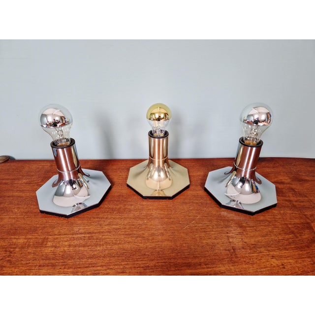 Chrome-Plated Metal Wall Sconces by Motoko Ishii for Staff Leuchten, 1970, Set of 2 For Sale - Image 11 of 15