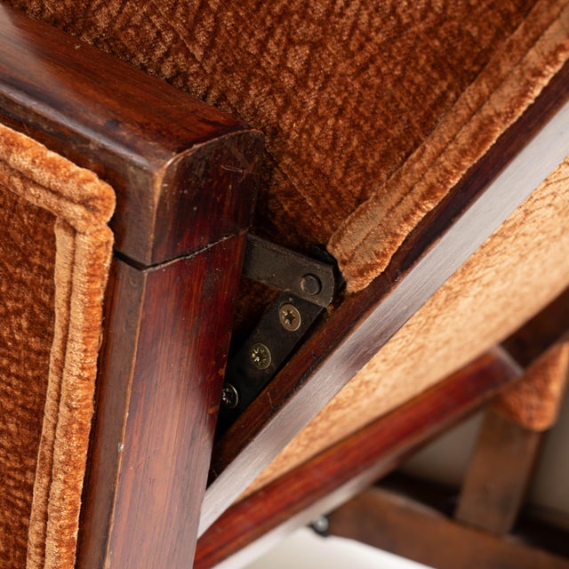 Art Deco Lounge Armchair With Ottoman France 1930s For Sale - Image 4 of 17