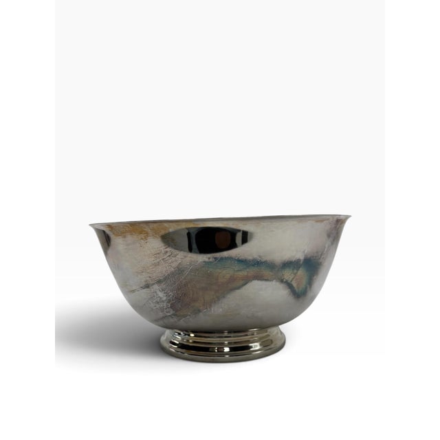 Oneida Vintage Mid-Century Oneida Paul Revere Reproduction Silverplate Footed Bowl For Sale - Image 4 of 7