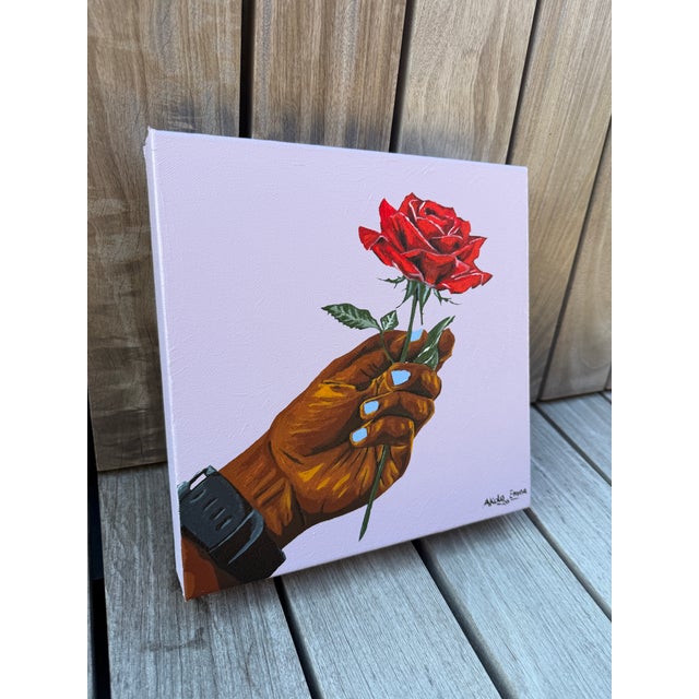 A Rose for Trying, 2, Emmanuel Akolo, (2026), Acrylic on Canvas For Sale - Image 4 of 8