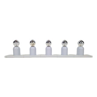 Vintage Space Age Domino Wall Lamp in White from Targetti Sarkey, 1970s For Sale