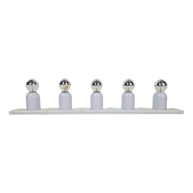 Vintage Space Age Domino Wall Lamp in White from Targetti Sarkey, 1970s For Sale