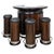 Vintage Walnut and Green Marble Bar with Stools, 1970s, Set of 5 For Sale - Image 9 of 9