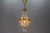 French Empire Style Brass and Crystal Glass Basket Chandelier, 1950s For Sale - Image 11 of 18