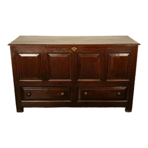 Monumental Antique Georgian Joined Oak Mule Dowry Chest Coffer Yorkshire 1720