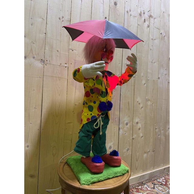 Illuminated Clown Automaton, 1980s For Sale - Image 6 of 7
