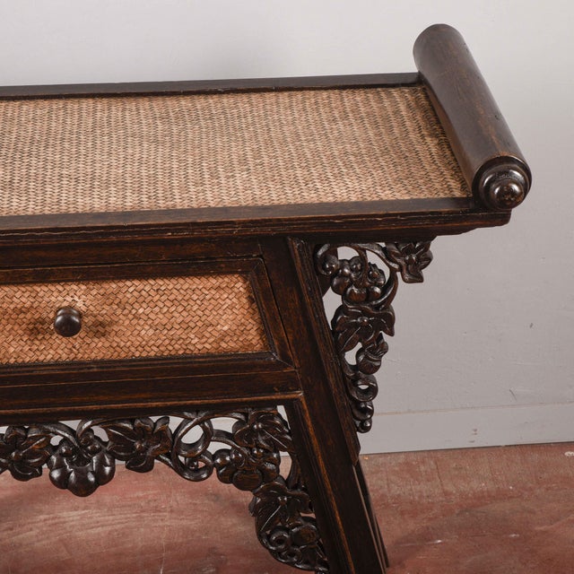 Brown Carved Wood Coffee Table For Sale - Image 8 of 9