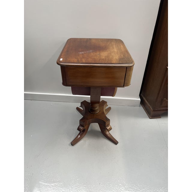 Antique Mahogany Sewing Table For Sale - Image 6 of 10