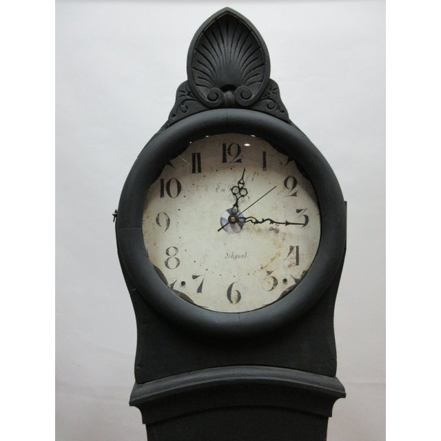 This is a Swedish Mora clock. It's been restored and repainted with Milk Paints, "Midnight Black" it has new Battery works...