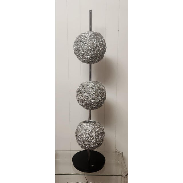 1960s Mid Century Modern Tall Silver Spaghetti Lamp For Sale In Orlando - Image 6 of 13