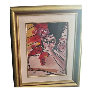 1970s Peter Max Franklin Mint, Framed, Set of 4 For Sale