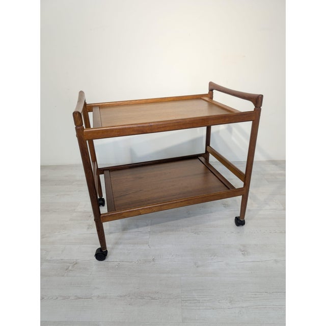 Vintage Danish Teak Bar Cart from Dyrlund, 1960s For Sale - Image 16 of 16