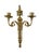 French French Neoclassical Style Bronze/Brass Two-Arm Wall Sconces Set of 2 For Sale - Image 3 of 15