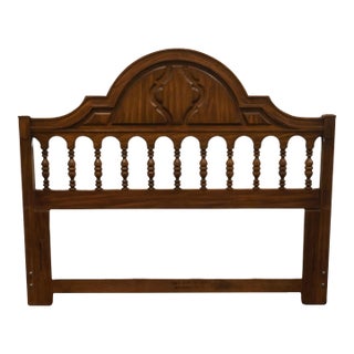 Unique Furniture Spanish Mediterranean Queen Size Spindle Headboard 2849 For Sale